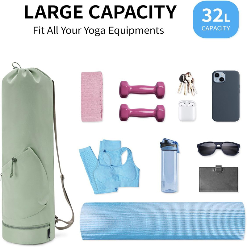 Pink Professional Yoga Mat Carrying Bag - 31 Inch Large Capacity Fitness view 6