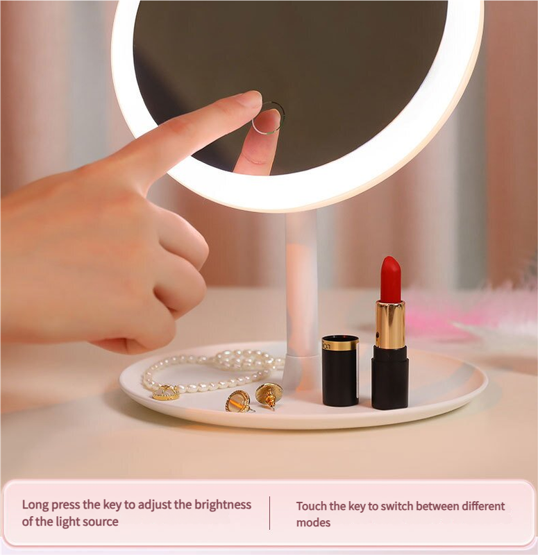 3PCS LED Makeup Mirror with Lights - Portable Tabletop Vanity Mirror view 3