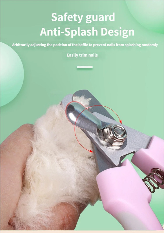 3 PCS Purple Professional Pet Nail Clippers for Dogs and Cats - Sharp view 6