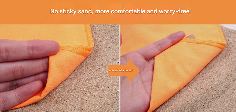 2-Piece Black Quick-Dry Microfiber Sports Towel with Travel Case - Compact & view 2