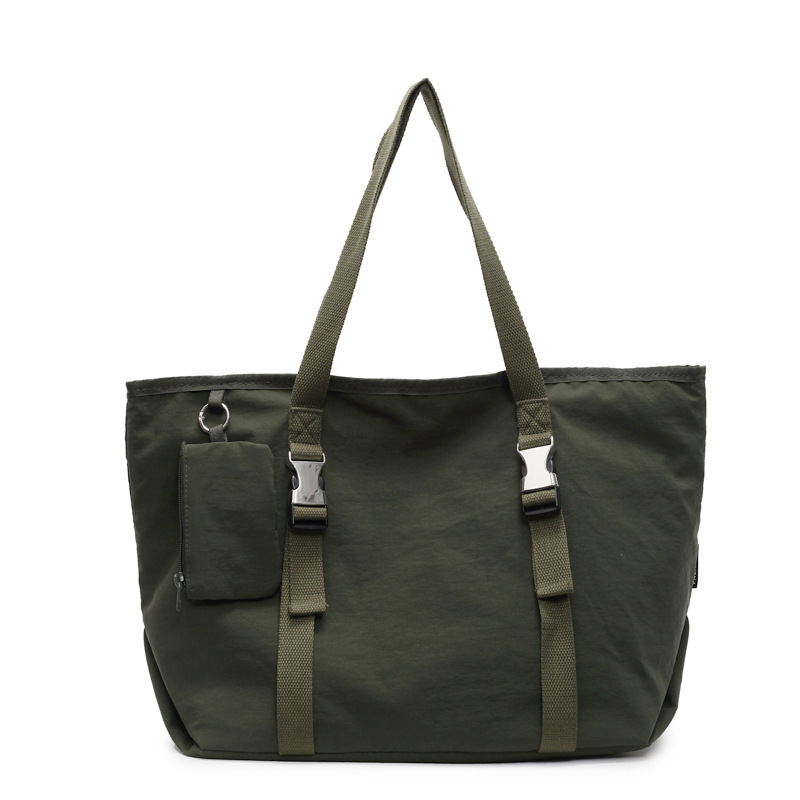 Green Modern Utility Tote Bag for Women - Large Capacity Shoulder Bag with