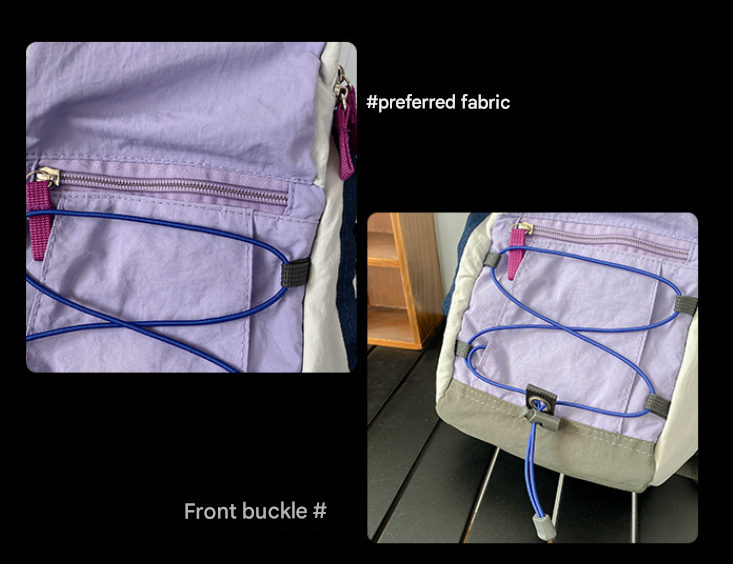Green Mini Lightweight Drawstring Backpack for Women - Small Casual Travel Daypack view 2