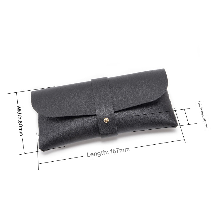 3-Pieces Blue Chic & Sleek PU Leather Soft Eyeglass Case - Protective Pouch view 4
