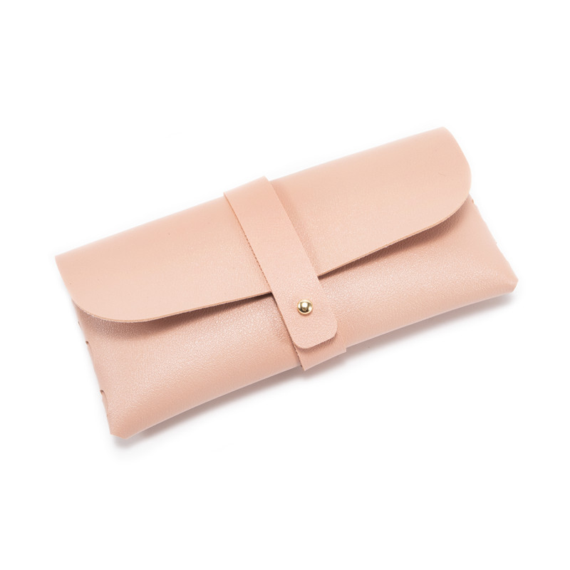 3-Pieces Pink Chic & Sleek PU Leather Soft Eyeglass Case - Protective Pouch