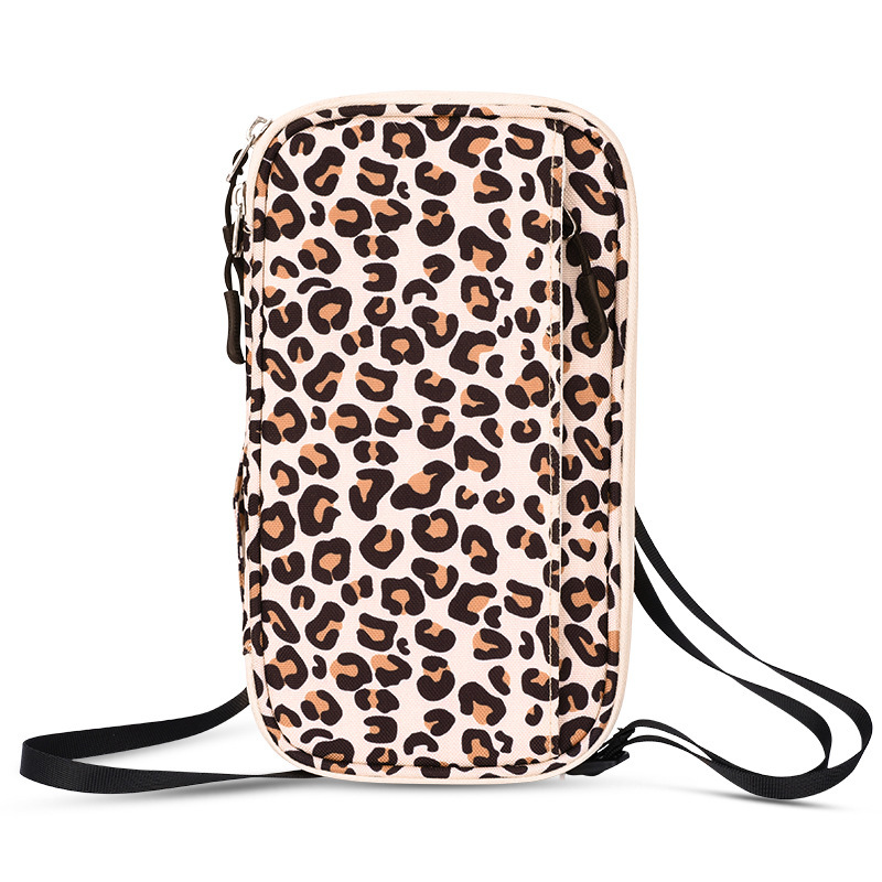 Leopard print RFID Blocking Travel Wallet - Multi-functional Large Capacity