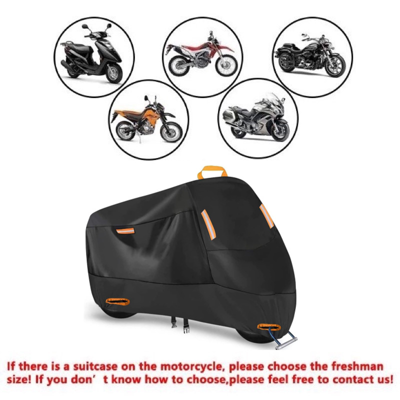 Heavy Duty 211D Waterproof Motorcycle Cover - All Season Outdoor Protection view 4