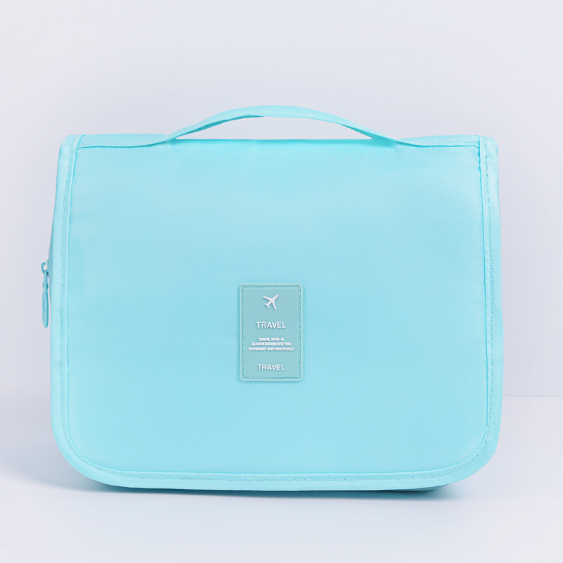 Bright blue Portable Hanging Travel Toiletry Bag - Large Capacity Cosmetic &