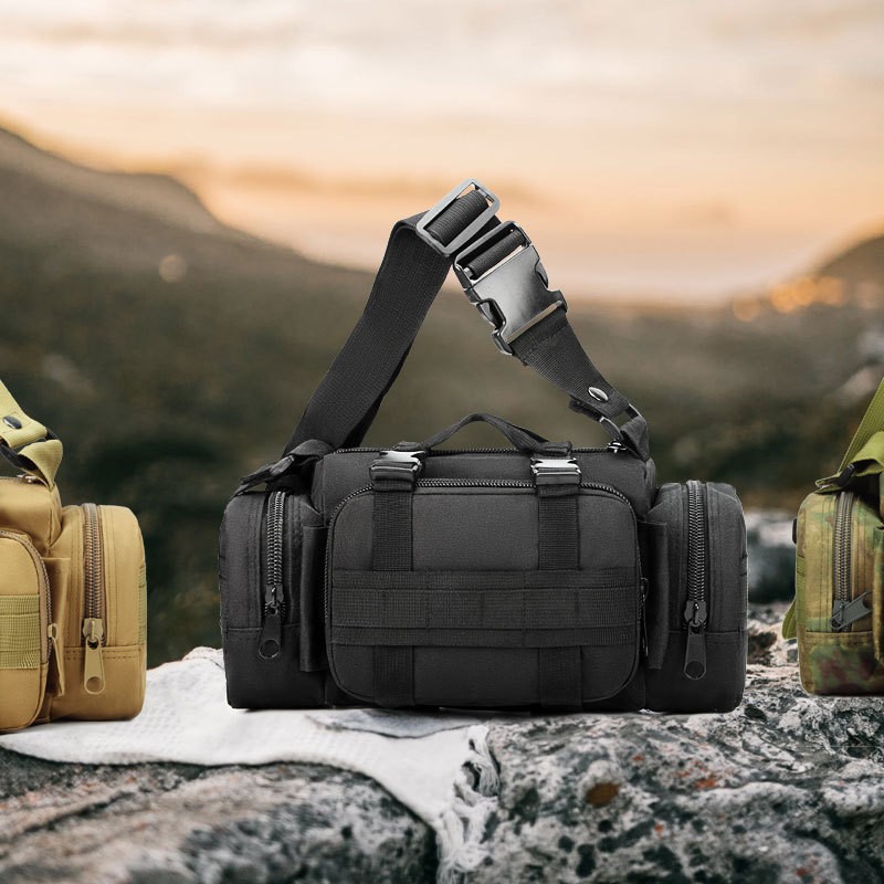 Military green Tactical Outdoor Waist Bag - Durable Multi-functional Crossbody view 2