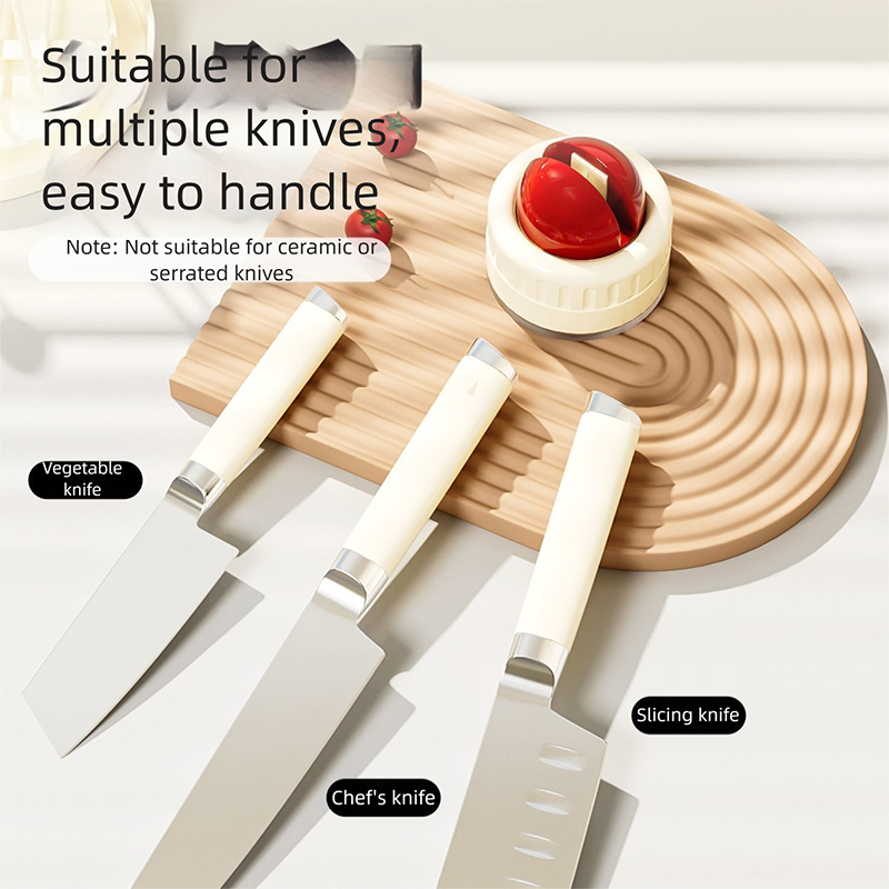4 Pcs Black Powerful Suction Kitchen Knife Sharpener - Tungsten Steel Fast view 4