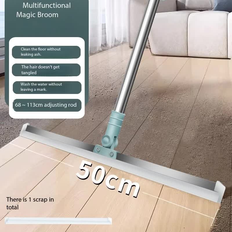 2 PCS Multi-Surface Silicone Squeegee Broom - Extendable & 180 degree