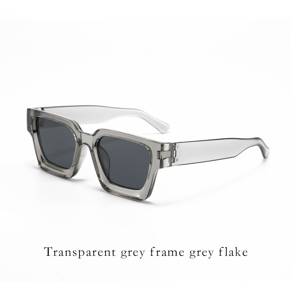 Gray frame gray sheet Classic Square Frame Sunglasses - Unisex UV400 Protection
