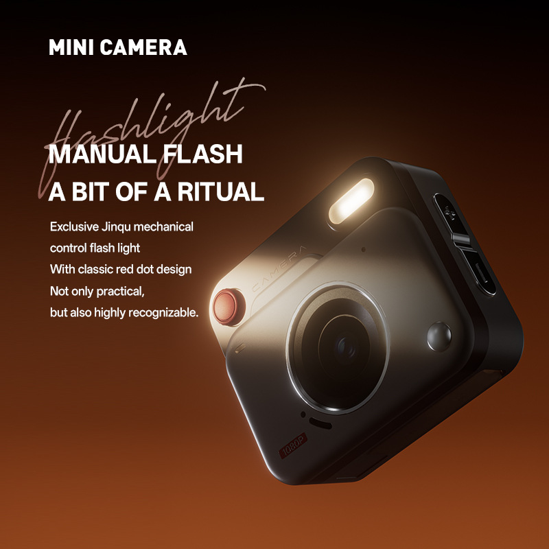 Green Retro Mini Digital Camera Keychain - 48MP Portable Pocket Camcorder with view 4