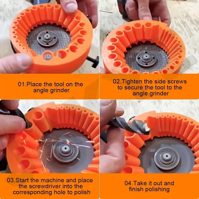 2 PCS Black Universal Drill Bit Sharpener Attachment - Revive Dull Bits with view 2