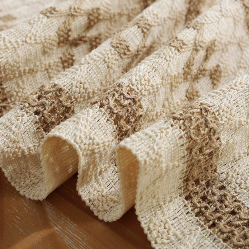 2-PCS Hexagon Bohemian Woven Table Runner with Tassels - Rustic Farmhouse view 4