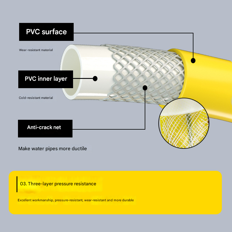 Yellow High-Pressure Car Wash Foam Gun & Hose Set - Adjustable Nozzle for Cleaning view 3