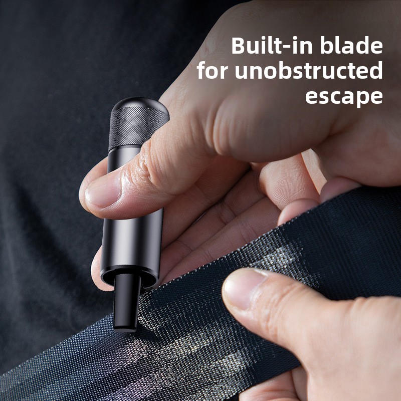 Blue 2-in-1 Emergency Car Escape Tool - Spring-Loaded Window Breaker & view 3