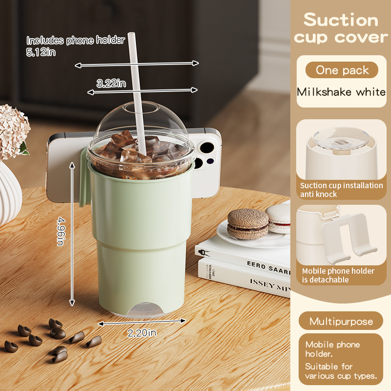 Multi-Purpose Anti-Spill Cup Holder with Suction Base & Detachable Phone