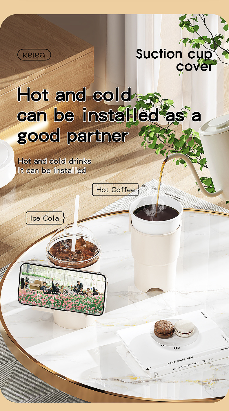 Multi-Purpose Anti-Spill Cup Holder with Suction Base & Detachable Phone view 7