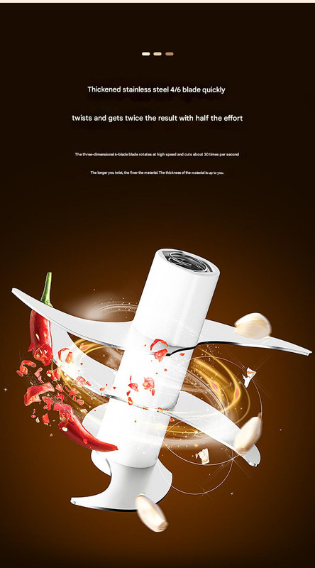 Powerful Mini Electric Food Chopper - USB Rechargeable Cordless Garlic & Meat view 6