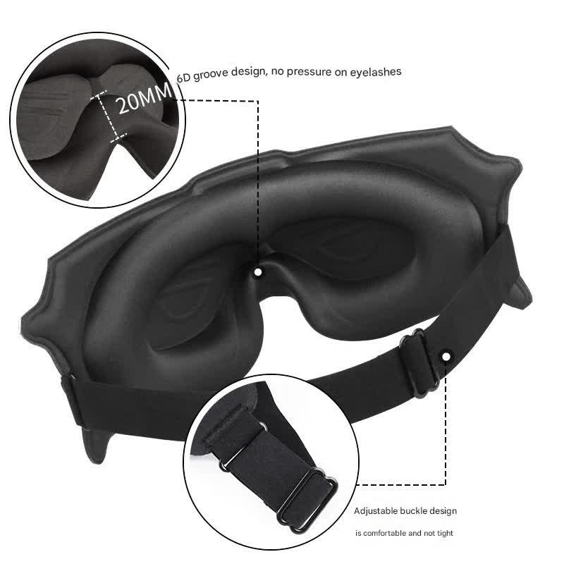 3pc 6D Contoured Zero-Pressure Sleep Mask - 360 Light Blocking Eye Mask with view 3