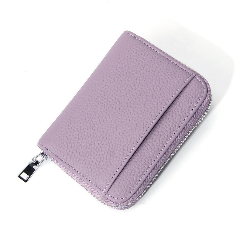 Genuine Leather RFID Blocking Accordion Card Holder & Coin Purse - Large