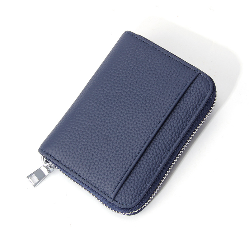 Genuine Leather RFID Blocking Accordion Card Holder & Coin Purse - Large