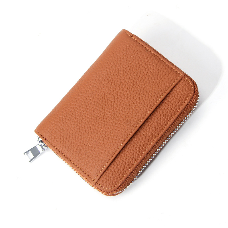 Genuine Leather RFID Blocking Accordion Card Holder & Coin Purse - Large