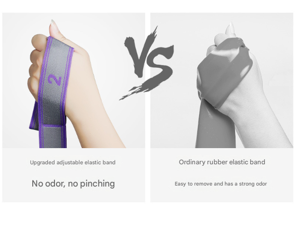 Blue and Purple 9-Loop Yoga Stretch Strap - Numbered Band for Flexibility and view 5
