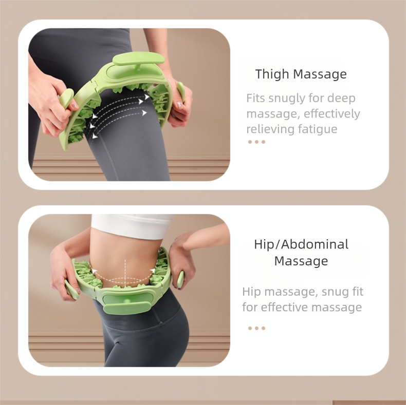 Green Removable Adjustable Wrap-Around Muscle Roller - 11-Wheel Deep Tissue view 6