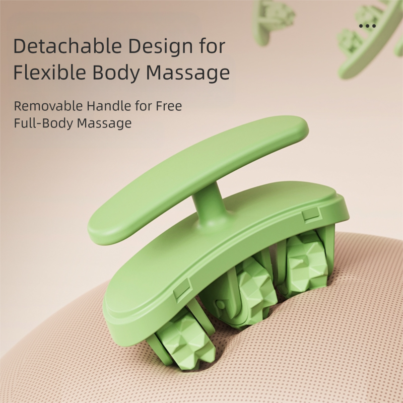 Green Removable Adjustable Wrap-Around Muscle Roller - 11-Wheel Deep Tissue view 9