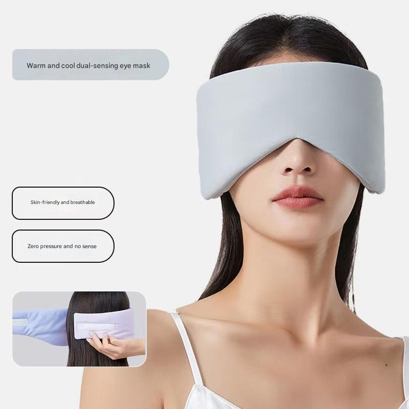 Grey Reversible All-Season Sleep Mask - Cooling & Warming with Sound Muffling
