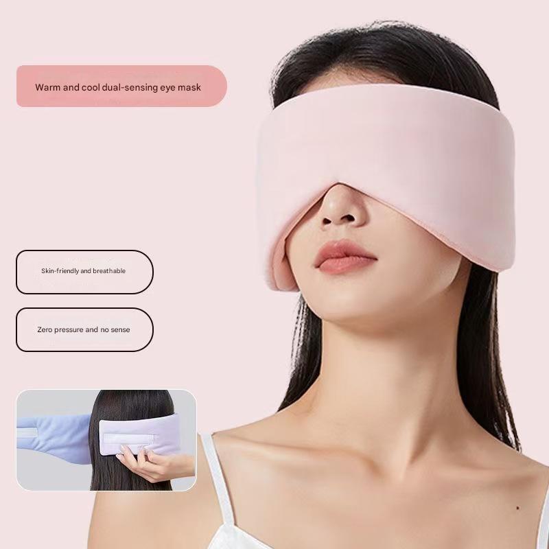Pink Reversible All-Season Sleep Mask - Cooling & Warming with Sound Muffling