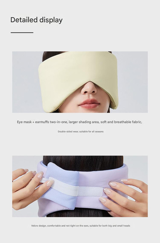 Pink Reversible All-Season Sleep Mask - Cooling & Warming with Sound Muffling view 6