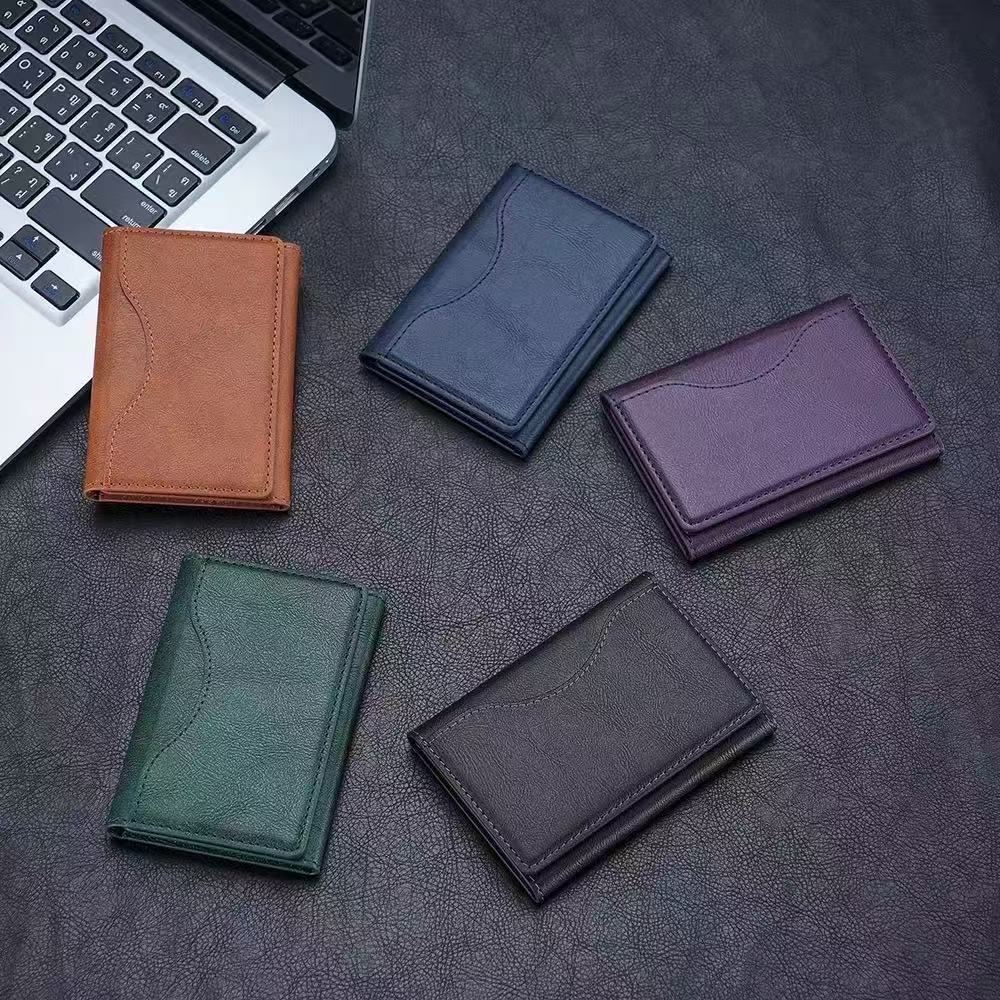 Khaki 3-in-1 Magnetic Wallet for MagSafe - Slim PU Leather Card Holder with view 10