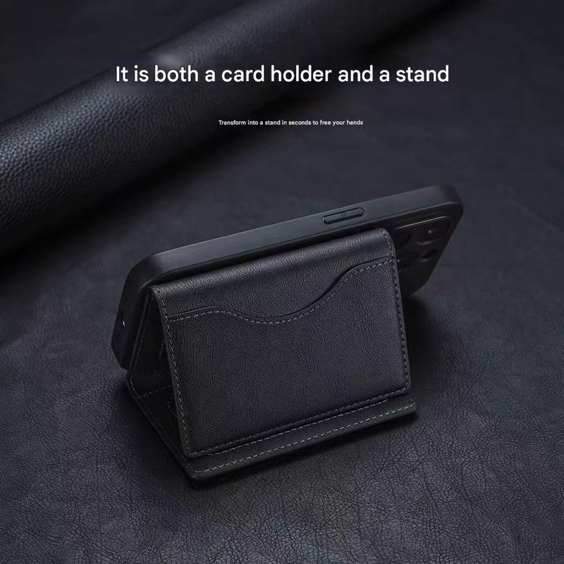 Dark Purple 3-in-1 Magnetic Wallet for MagSafe - Slim PU Leather Card Holder view 9