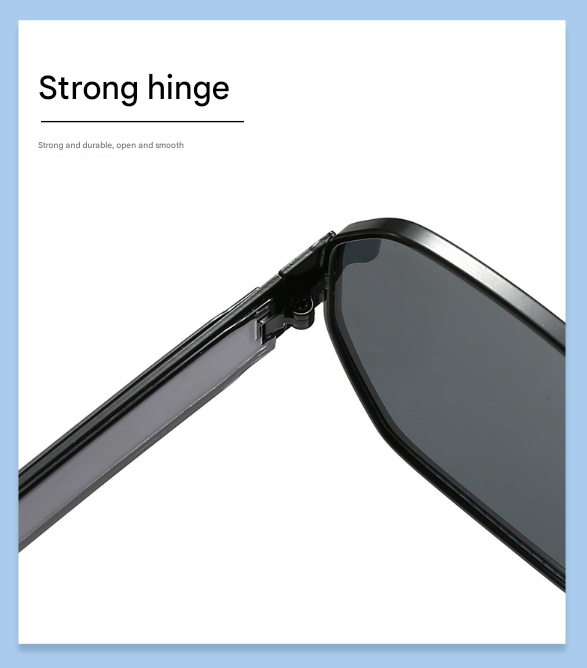 Gold Frame and Grey Lenses Modern Retro Geometric Sunglasses - Chic Metal view 9