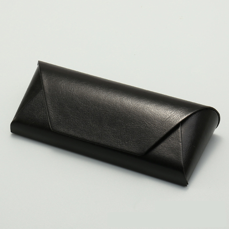 2 Pcs ( 1 Brown + 1 Black ) Vintage Style PU Leather Eyewear Case - Protective view 3