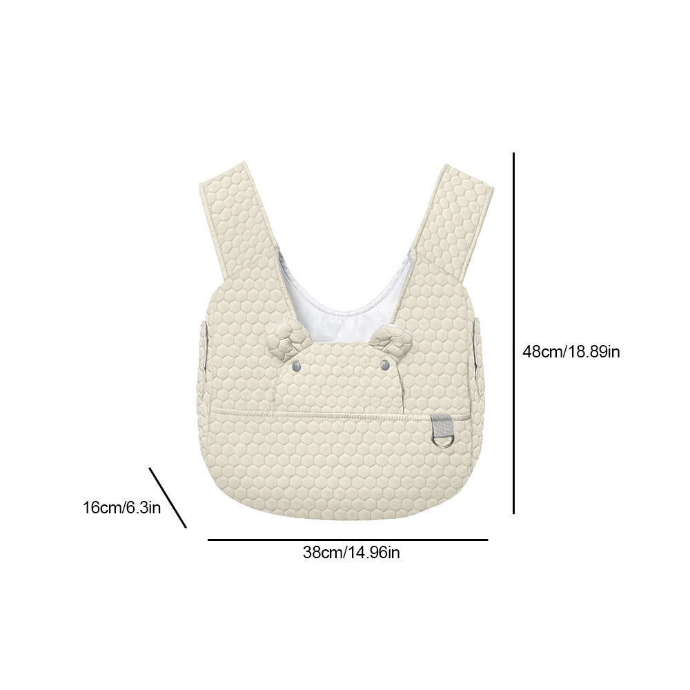 Light Khaki Quilted Hands-Free Pet Carrier Sling - Comfortable Front Pack for view 3