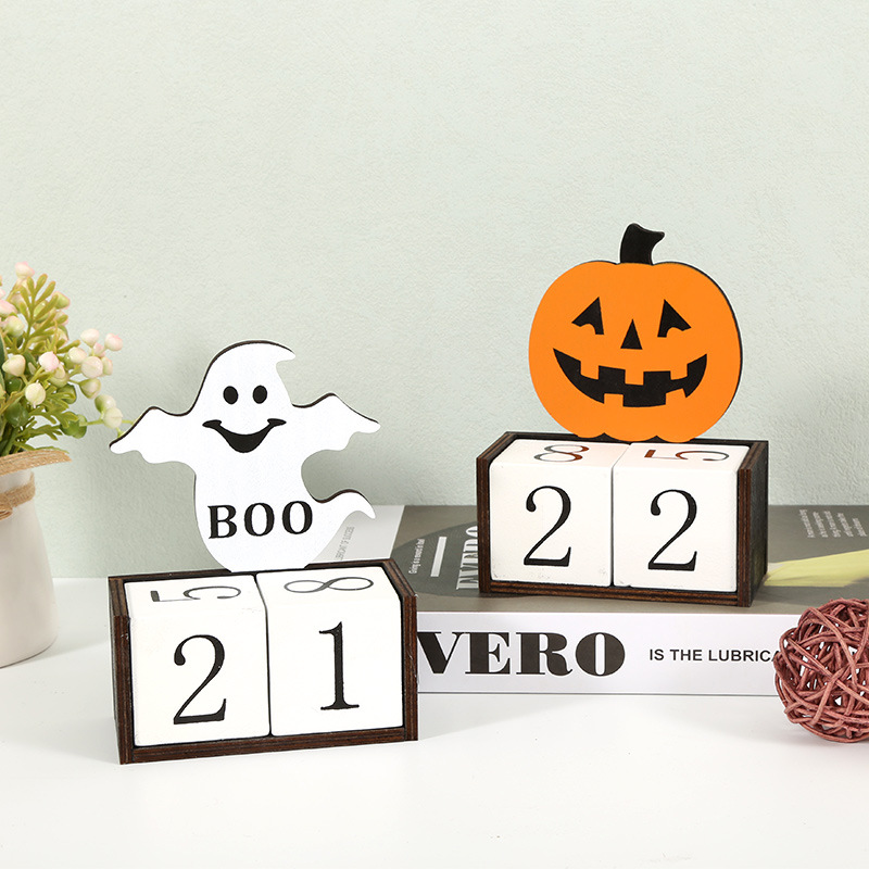 Black Castle Shape Festive Halloween Countdown Blocks - Reusable Wooden view 6