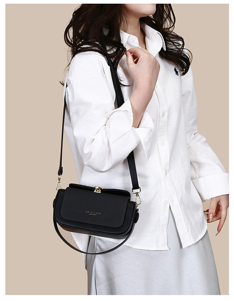 Brown Elegant Top Handle Crossbody Bag - Structured PU Leather Box Purse for Women view 7