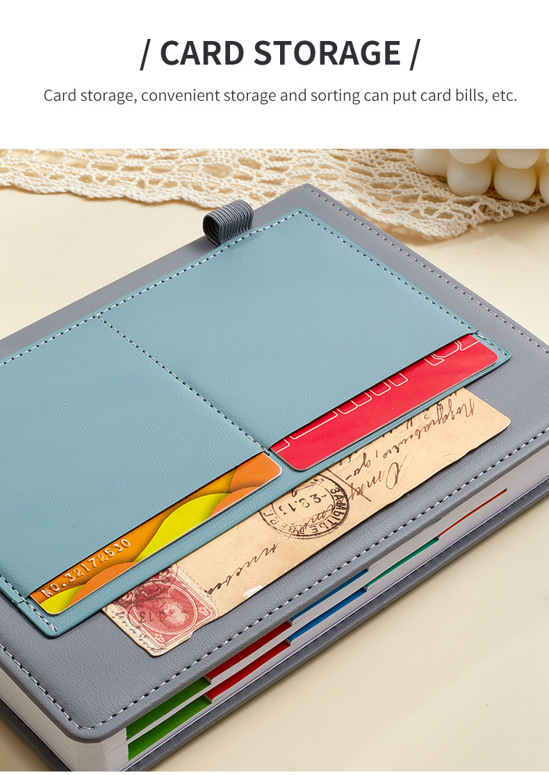 Purple A5 PU Leather Agenda for Productivity & Time Management-Undated Daily & view 6