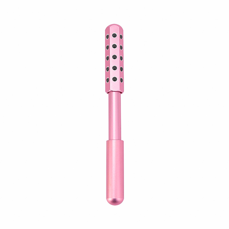 Light Pink Germanium Stone Facial Roller - Uplifting & Sculpting Beauty