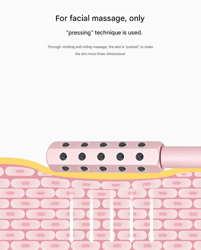 Purple Germanium Stone Facial Roller - Uplifting & Sculpting Beauty Massager view 6