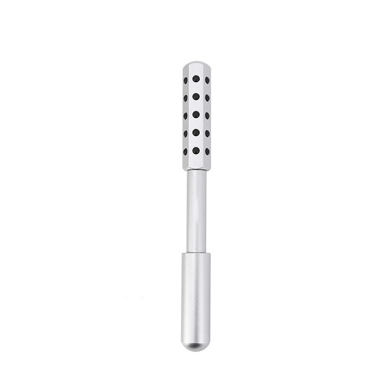 Silver Germanium Stone Facial Roller - Uplifting & Sculpting Beauty Massager