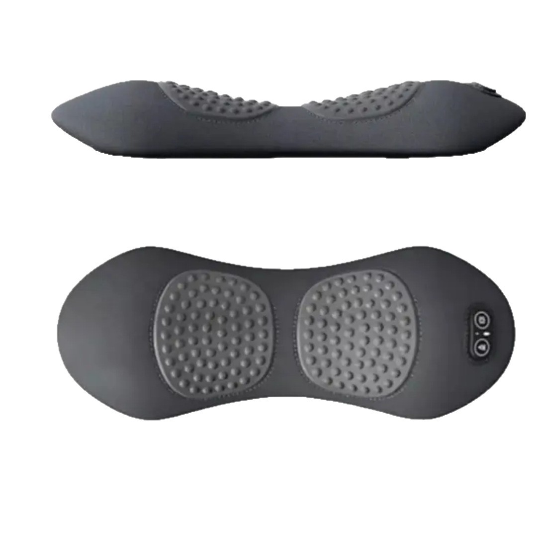 Dark Grey 3-in-1 Heated Back Stretcher with Vibration Massage & Traction Lift