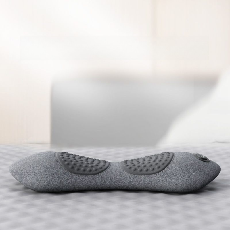 Light Grey 3-in-1 Heated Back Stretcher with Vibration Massage & Traction Lift