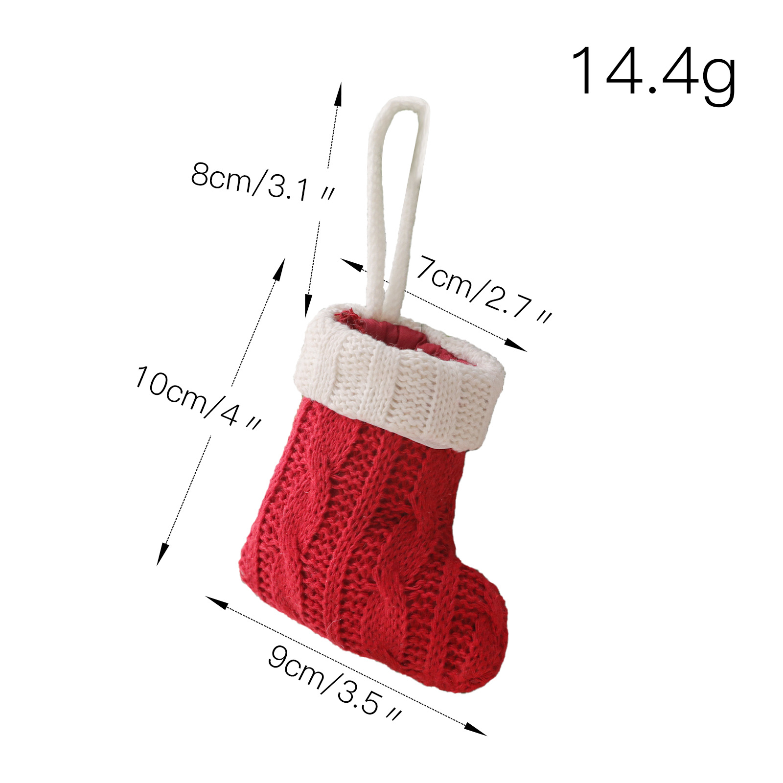 Christmas Decoration Mini Knitted Stockings Cutlery Holders 8 Pack for Home view 4