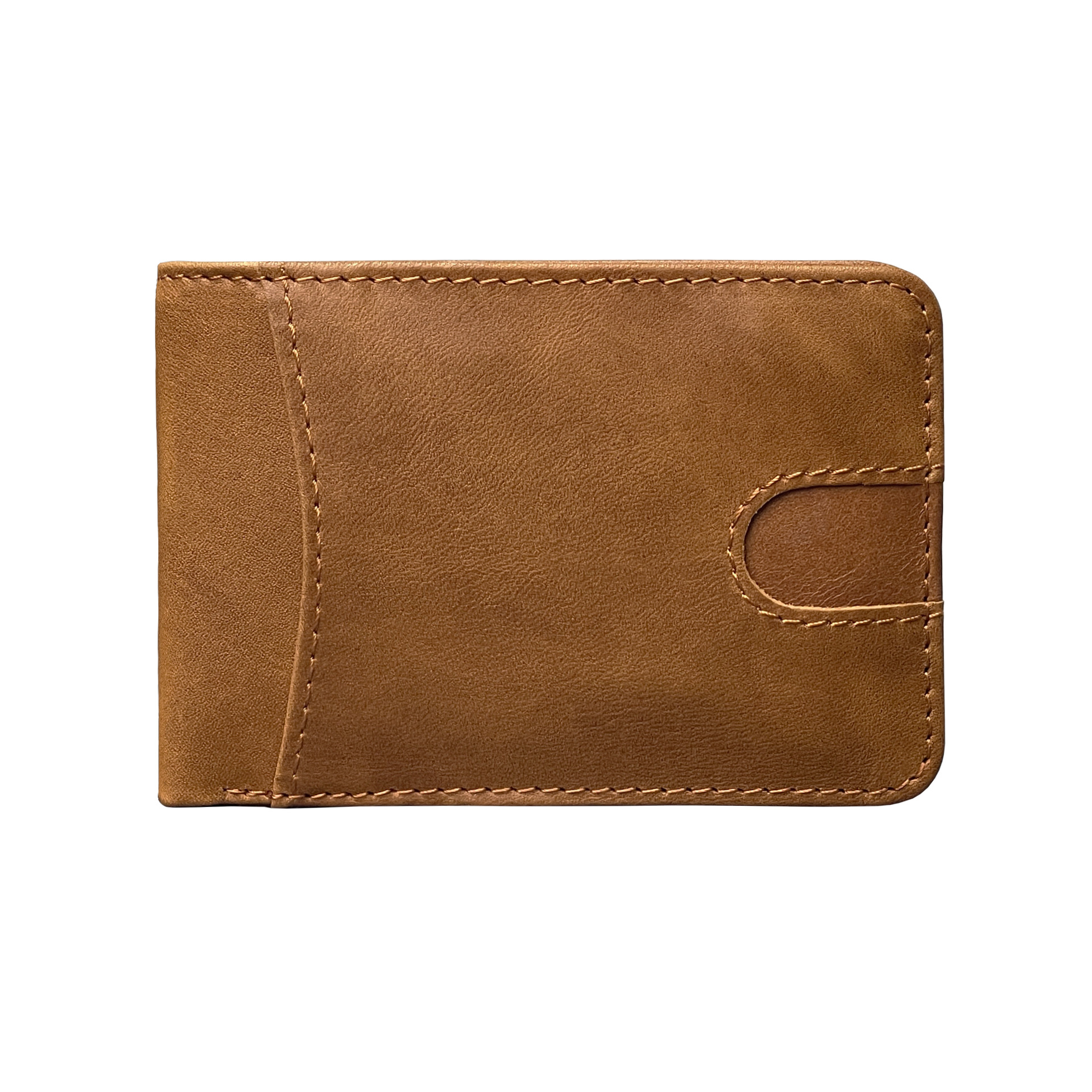 Brown Men's Genuine Leather Wallet Vintage Casual Short Bi-fold Cowhide Money