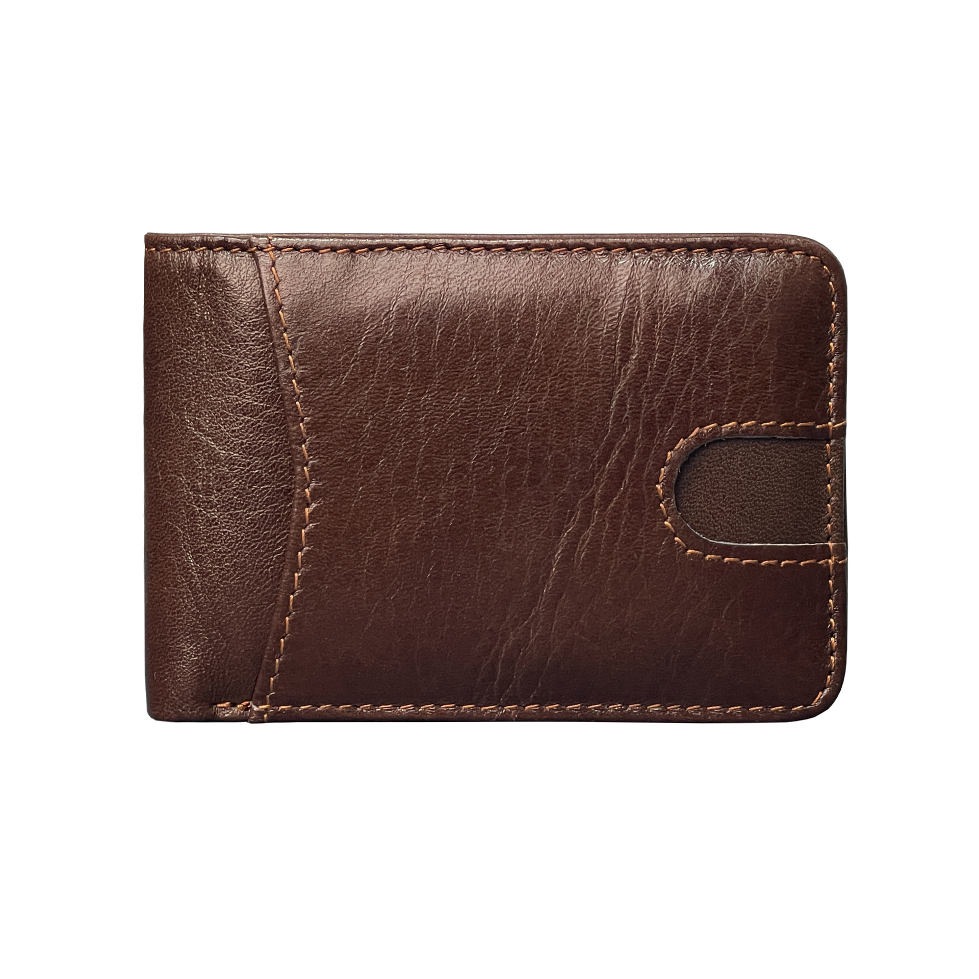 Coffee Men's Genuine Leather Wallet Vintage Casual Short Bi-fold Cowhide Money