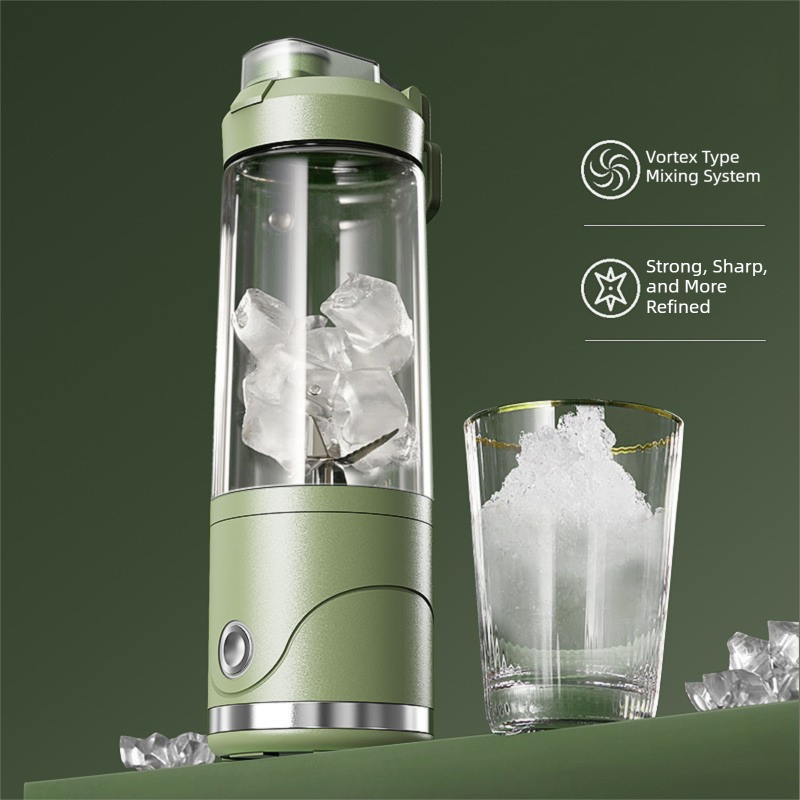 White Portable Automatic Rechargeable Blender Wireless Juicer Mini Ice Crusher view 2